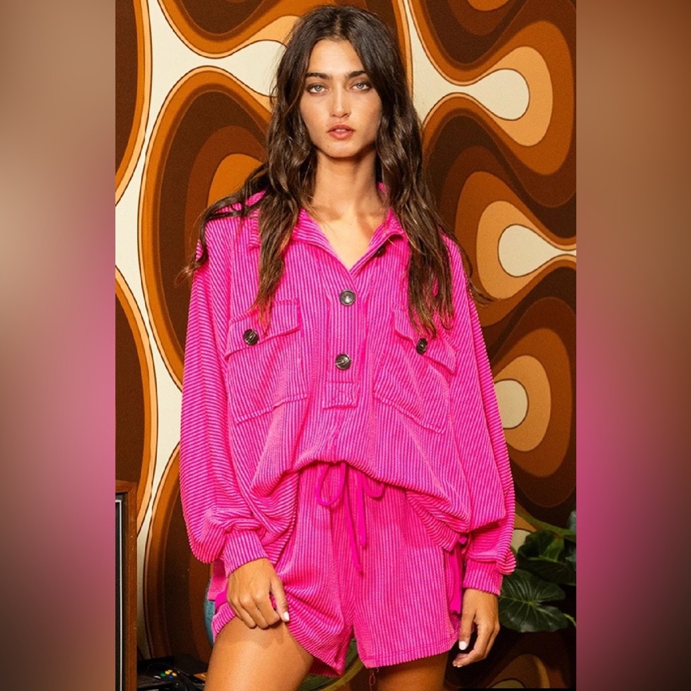 NWT BUCKET LIST NEON FUCHSIA 2 PC SET, VARIOUS SIZES